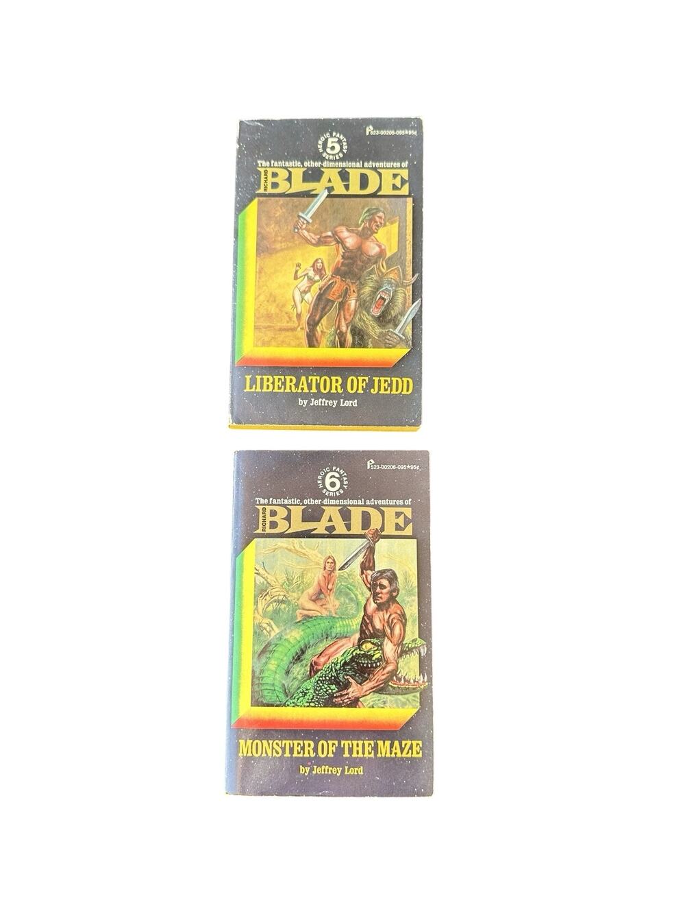 RICHARD BLADE Vintage Paperback Books #5-6 by Jeffrey Lord